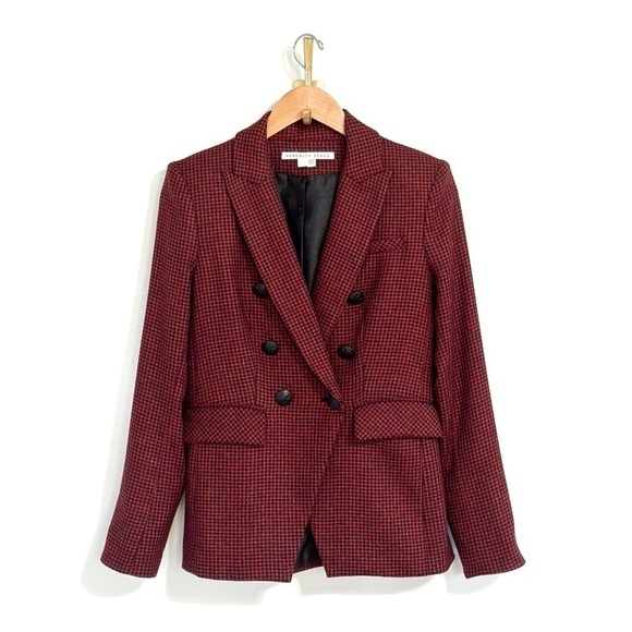 Veronica Beard Dickey Miller Houndstooth Wool-Blend Blazer Jacket - Picture 2 of 9